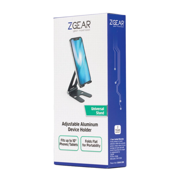 ZGEAR Adjustable Aluminum Device Holder – Universal Stand for Phones & Tablets - Image 2
