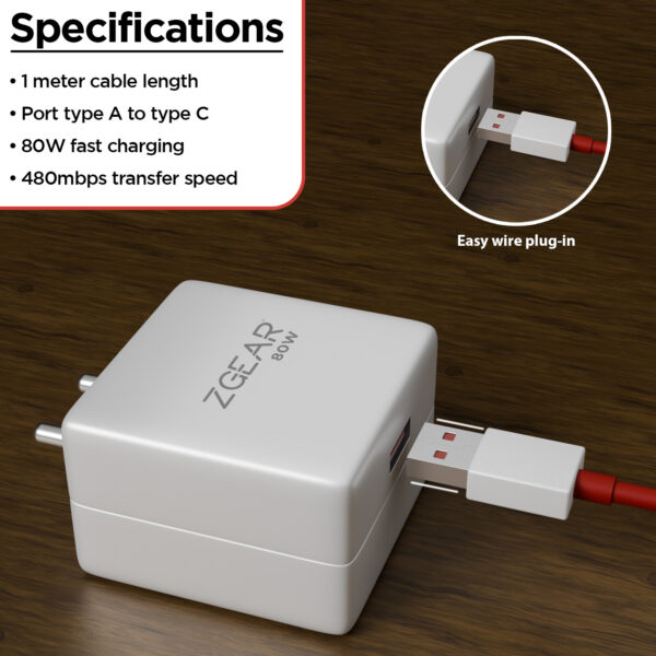 80W Super Fast Charger For OnePlus, Oppo, Xiaomi, Vivo, Realme, Honor - 5 Years Warranty - Image 2