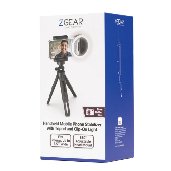 ZGEAR Mobile Stabilizer with Tripod & Light - Image 5