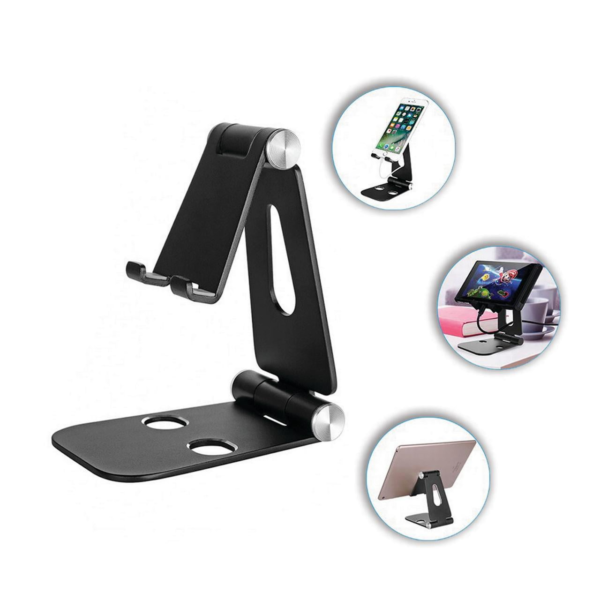ZGEAR Adjustable Aluminum Device Holder – Universal Stand for Phones & Tablets - Image 4