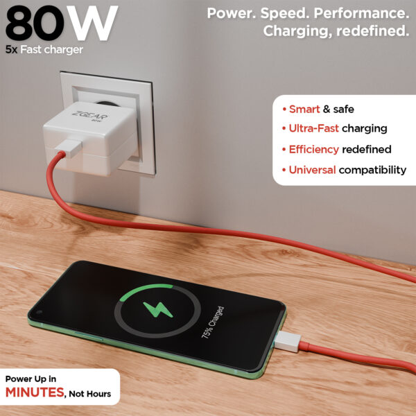 80W Super Fast Charger For OnePlus, Oppo, Xiaomi, Vivo, Realme, Honor - 5 Years Warranty - Image 4