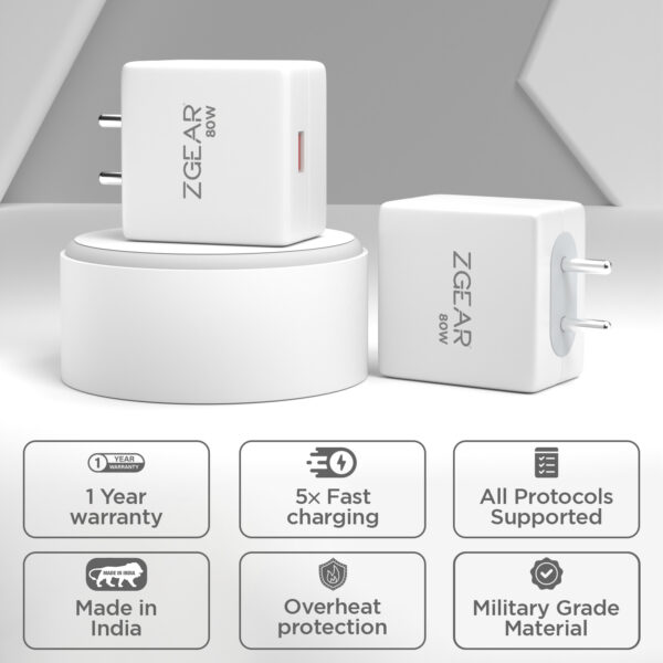 80W Super Fast Charger For OnePlus, Oppo, Xiaomi, Vivo, Realme, Honor - 5 Years Warranty - Image 6