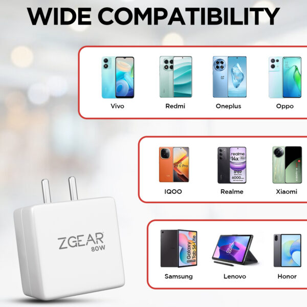 80W Super Fast Charger For OnePlus, Oppo, Xiaomi, Vivo, Realme, Honor - 5 Years Warranty - Image 7